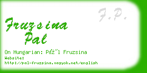 fruzsina pal business card